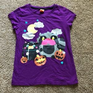 Halloween Shirt Girls Size 7/8 Purple Pumpkins